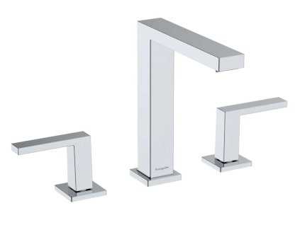 Hansgrohe Tecturis E Umývadlová batéria s výpusťou Push-Open, 3-otvorová inštalácia, EcoSmart, chróm 73030000-HG