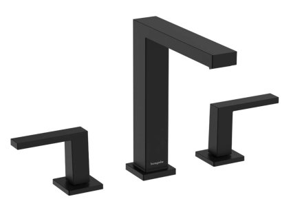 Hansgrohe Tecturis E Umývadlová batéria s výpusťou Push-Open, 3-otvorová inštalácia, EcoSmart, matná čierna 73030670-HG