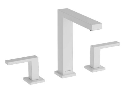 Hansgrohe Tecturis E Umývadlová batéria s výpusťou Push-Open, 3-otvorová inštalácia, EcoSmart, matná biela 73030700-HG