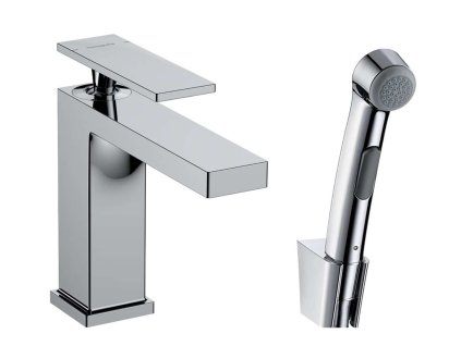 Hansgrohe Tecturis E Umývadlová batéria s výpusťou Push-Open a bidetovou spŕškou, EcoSmart, chróm 73210000-HG