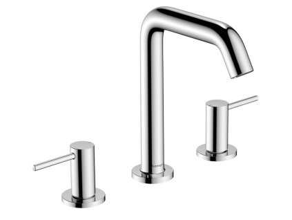 Hansgrohe Tecturis S Umývadlová batéria s výpusťou Push-Open, 3-otvorová inštalácia, EcoSmart, chróm 73330000-HG