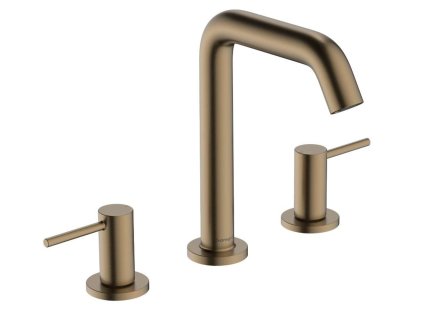 Hansgrohe Tecturis S Umývadlová batéria s výpusťou Push-Open, 3-otvorová inštalácia, EcoSmart, kefovaný bronz 73330140-HG
