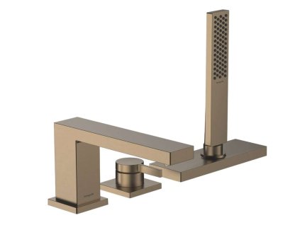 Hansgrohe Tecturis E Batéria na okraj vane, 3-otvorová inštalácia, sBox, kefovaný bronz 73443140-HG