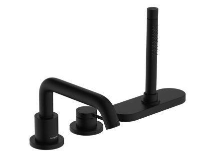 Hansgrohe Tecturis S Batéria na okraj vane, 3-otvorová inštalácia, sBox, matná čierna 73447670-HG