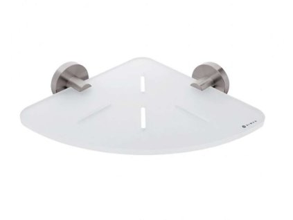 Nimco Unix Polička rohová, plexiglass/nerezová UNM X208-10