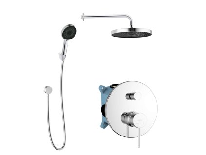kielle Oudee Sprchový set s batériou pod omietku, na 2 spotrebiče, s príslušenstvom a telesom, chróm 20602SP20