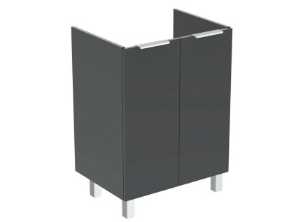 Ideal Standard Eurovit Umývadlová skrinka, 84x60x44 cm, 2 dvierka, pánty L/P, lesklá sivá R0258TI
