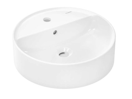 Hansgrohe Xuniva S Umývadielko na dosku, priemer 45 cm, s prepadom, otvor na batériu, biela 60169450-HG