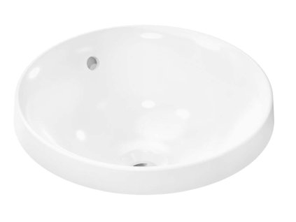 Hansgrohe Xuniva S Umývadielko, priemer 40 cm, s prepadom, bez otvoru na batériu, SmartClean, biela 61054450-HG