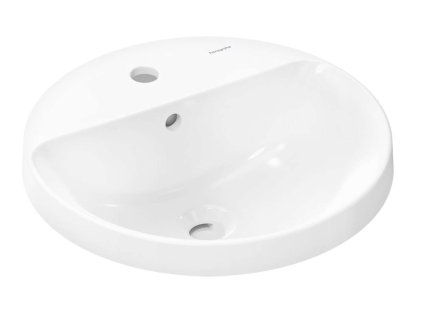 Hansgrohe Xuniva S Umývadielko, priemer 45 cm, s prepadom, otvor na batériu, SmartClean, biela 61056450-HG