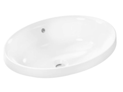 Hansgrohe Xuniva D Umývadlo, 55x40 cm, s prepadom, bez otvoru na batériu, SmartClean, biela 61058450-HG