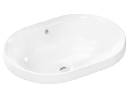 Hansgrohe Xuniva U Umývadlo, 55x40 cm, s prepadom, bez otvoru na batériu, SmartClean, biela 61062450-HG