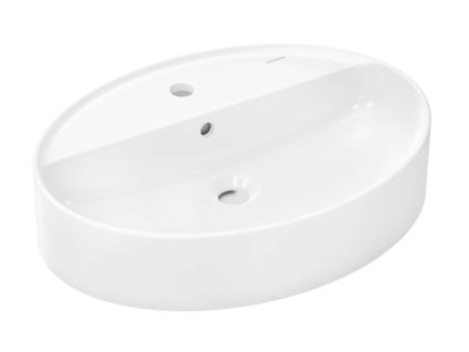 Hansgrohe Xuniva D Umývadlo na dosku, 60x45 cm, s prepadom, otvor na batériu, SmartClean, biela 61078450-HG