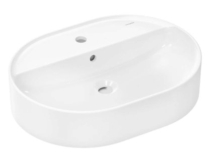 Hansgrohe Xuniva U Umývadlo na dosku, 60x45 cm, s prepadom, otvor na batériu, SmartClean, biela 61080450-HG