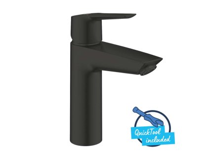 Grohe QuickFix Start Umývadlová batéria s výpusťou Push-Open, matná čierna 242042432-GR
