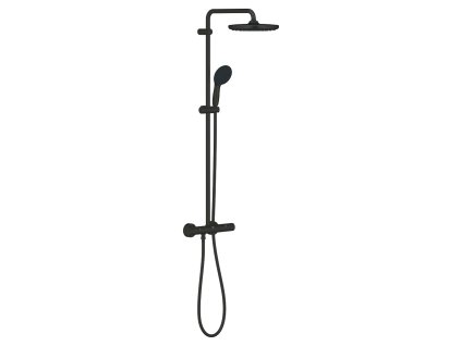 Grohe Vitalio Start Sprchový set s termostatom, priemer 25 cm, 2 prúdy, matná čierna 266772431-GR