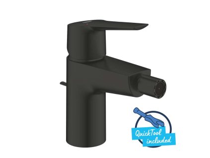 Grohe QuickFix Start Bidetová batéria s výpusťou, matná čierna 325602432-GR
