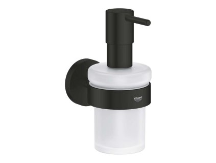 Grohe QuickFix Start Dávkovač mydla s držiakom, sklo/matná čierna 411952430-GR