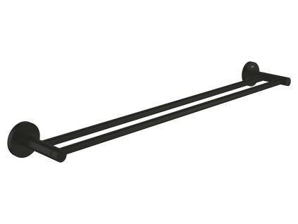 Grohe QuickFix Start Dvojitý držiak na uteráky, matná čierna 412032430-GR