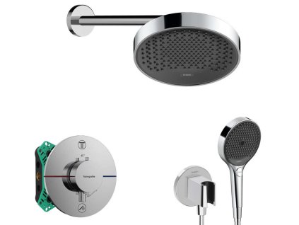 Hansgrohe  Sprchový set s termostatom pod omietku, s telesom, priemer 25 cm, 3 prúdy, chróm SANI21HHH006-HG