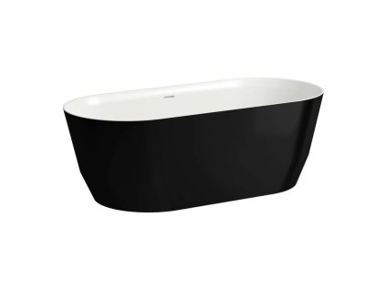 Laufen Pro Vaňa 165x75 cm, lesklá čierna/biela H2399520640001