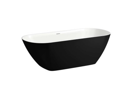 Laufen Lua Vaňa 170x75 cm, matná čierna/biela H2200820680001