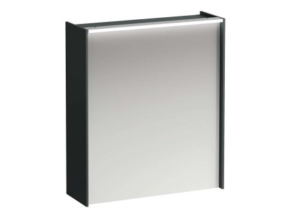 Laufen Lani Zrkadlová skrinka s LED osvetlením, 71x62x21 cm, 1 dvierka, pánty vpravo, sivá H4037321122661