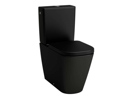 Laufen Meda WC kombi misa, vario odpad, Rimless, matná čierna H8241117160001