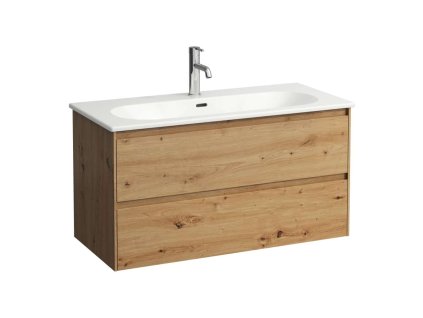 Laufen Lua Skrinka s umývadlom, 51x97x44 cm, 2 zásuvky, dub H8600882671041