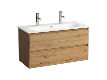Laufen Lua Skrinka s umývadlom, 51x97x44 cm, 2 zásuvky, dub H8600882671071