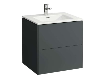 Laufen Base Skrinka s umývadlom, 59x60x49 cm, 2 zásuvky, sivá H8649602661041