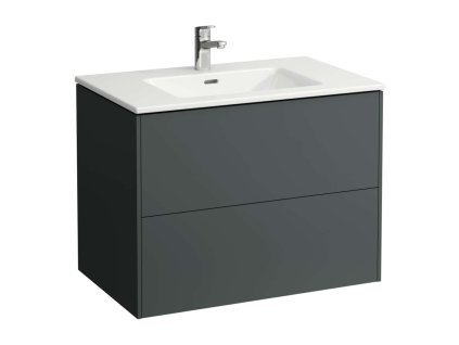 Laufen Base Skrinka s umývadlom, 59x79x49 cm, 2 zásuvky, sivá H8649612661041