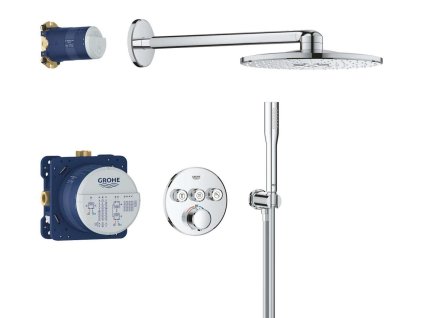 Grohe Precision SmartControl Sprchový set s termostatom pod omietku, priemer 31 cm, 2 prúdy, chróm 34874000-GR