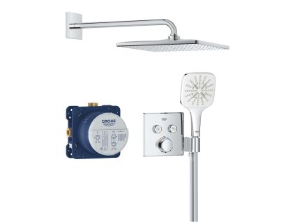 Grohe Precision SmartControl Sprchový set s termostatom pod omietku, 31x31 cm, 3 prúdy, chróm 34876000-GR