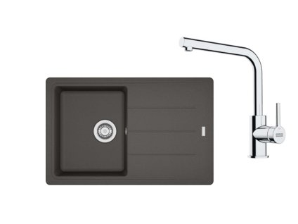 Franke Sety Kuchynský set G263ŠB, fragranitový drez BFG 611-78 a batéria FS 3230.031, šedá bridlica/chróm 114.0720.163