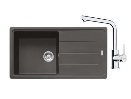 Franke Sety Kuchynský set G264ŠB, fragranitový drez BFG 611 a batéria FS 3230.031, šedá bridlica/chróm 114.0720.164