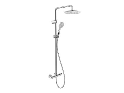Duravit Sprchy Sprchový set s termostatom, priemer 25 cm, 3 prúdy, chróm TH4280008010