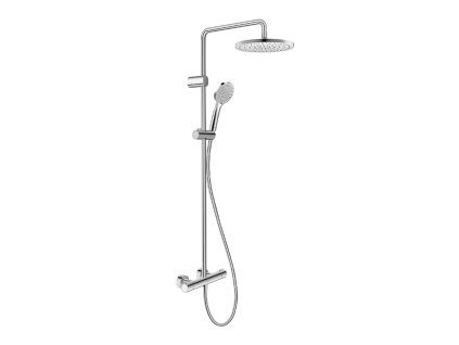 Duravit Sprchy Sprchový set s termostatom, priemer 25 cm, 3 prúdy, chróm TH4282008010