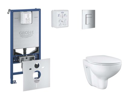 Grohe Rapid SLX Set predstenovej inštalácie, klozetu, dosky SoftClose a tlačidla Skate Cosmopolitan, chróm SANI11BB2101-GR
