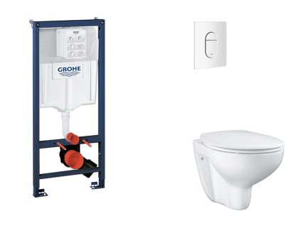 Grohe Rapid SL Set predstenovej inštalácie, klozetu, dosky SoftClose a tlačidla Arena Cosmopolitan, alpská biela SANI11BB3118-GR