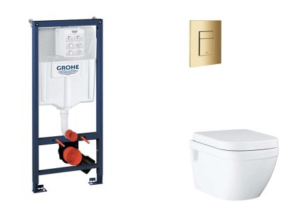 Grohe Rapid SL Set predstenovej inštalácie, klozetu, dosky SoftClose a tlačidla Skate Cosmopolitan, Cool Sunrise SANI11BB4132-GR