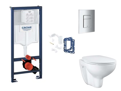 Grohe Rapid SL Set predstenovej inštalácie, klozetu, dosky SoftClose, tlačidla Skate Cosmopolitan a súpravy na vhadzovanie tabliet, chróm SANI11BB2133-GR