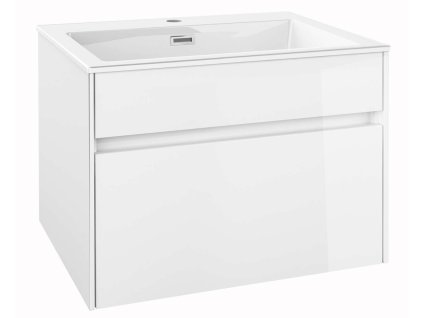 kielle Nefia Skrinka s umývadlom 60 cm, lesklá biela 50027S600
