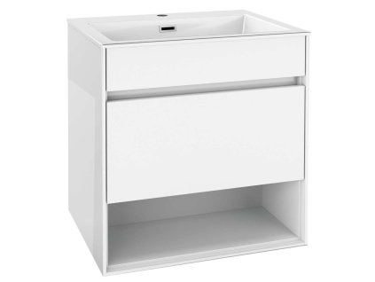 kielle Nefia Skrinka s umývadlom 60 cm, lesklá biela 50027S610