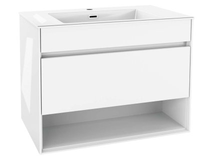 kielle Nefia Skrinka s umývadlom 80 cm, lesklá biela 50027S810