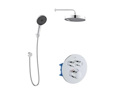 kielle Oudee Termostatická batéria pod omietku, na 2 spotrebiče, s príslušenstvom a telesom, chróm 20627SPT50