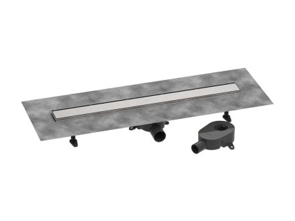 Hansgrohe RainDrain Go Sprchový žľab 80 cm s obojstranným roštom, na vloženie dlažby, kefovaná nerezová oceľ 56273800-HG