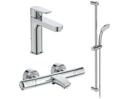 Ideal Standard CeraTherm Sprchový set s termostatom a umývadlovou batériou, 3 prúdy, chróm BC985AA