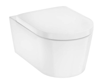 Hansgrohe EluPura S Závesné WC s doskou SoftClose, Rimless, AquaHelix Flush, HygieneEffect, EcoSmart, biela 62055450-HG