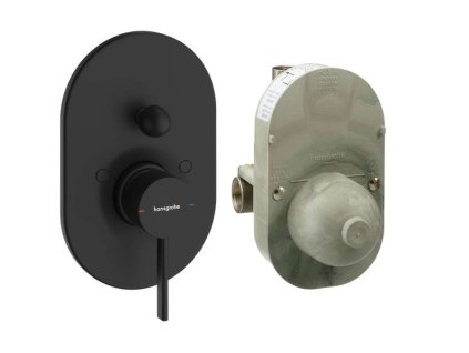 Hansgrohe Zesis S Batéria pod omietku, na 2 spotrebiče, s telesom, matná čierna 74418670-HG